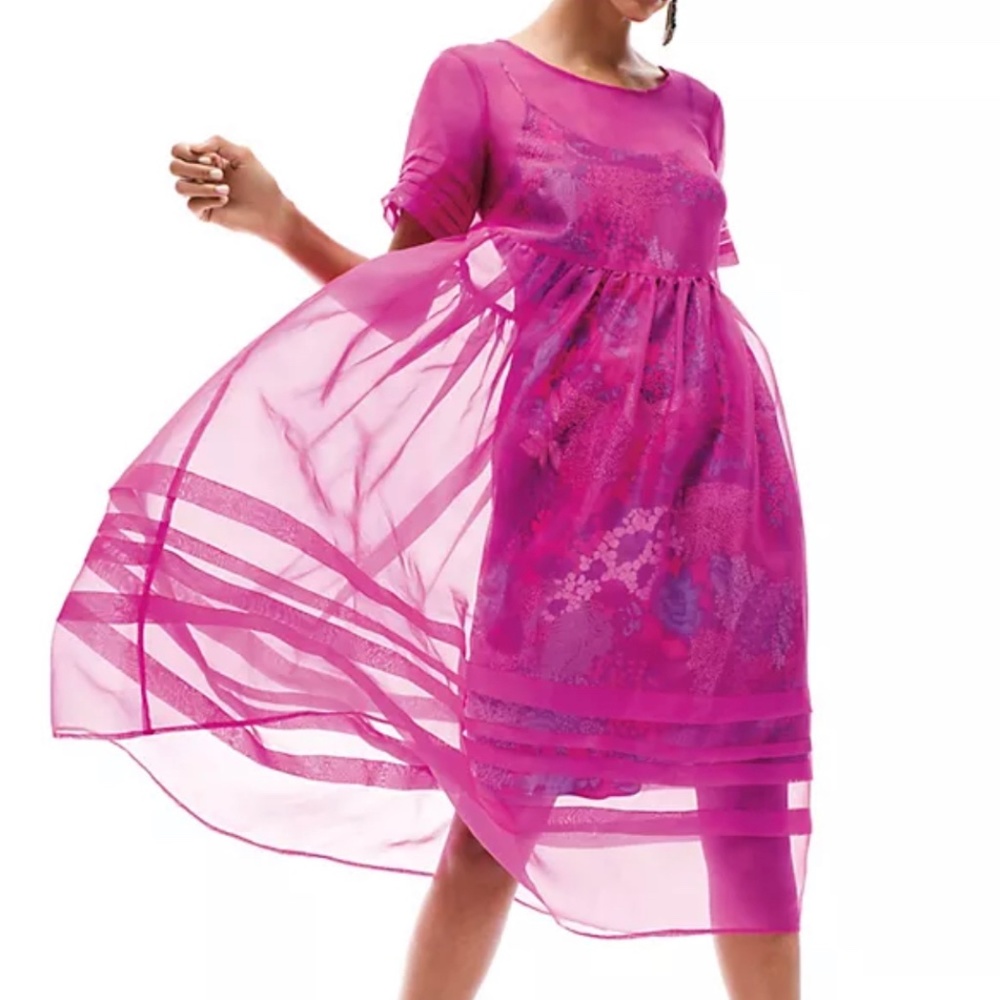 NWT Anthropologie Gabrielle silk organza dress | Sz 4